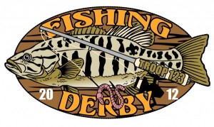 Fishing Derby Embroidered Patch Design Idea