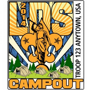 LDS Campout Embroidered Patch Design Idea
