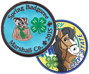 4-h club custom embroidered patches collage