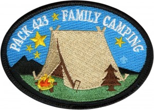 Camp Out Embroidered Patch Design Idea