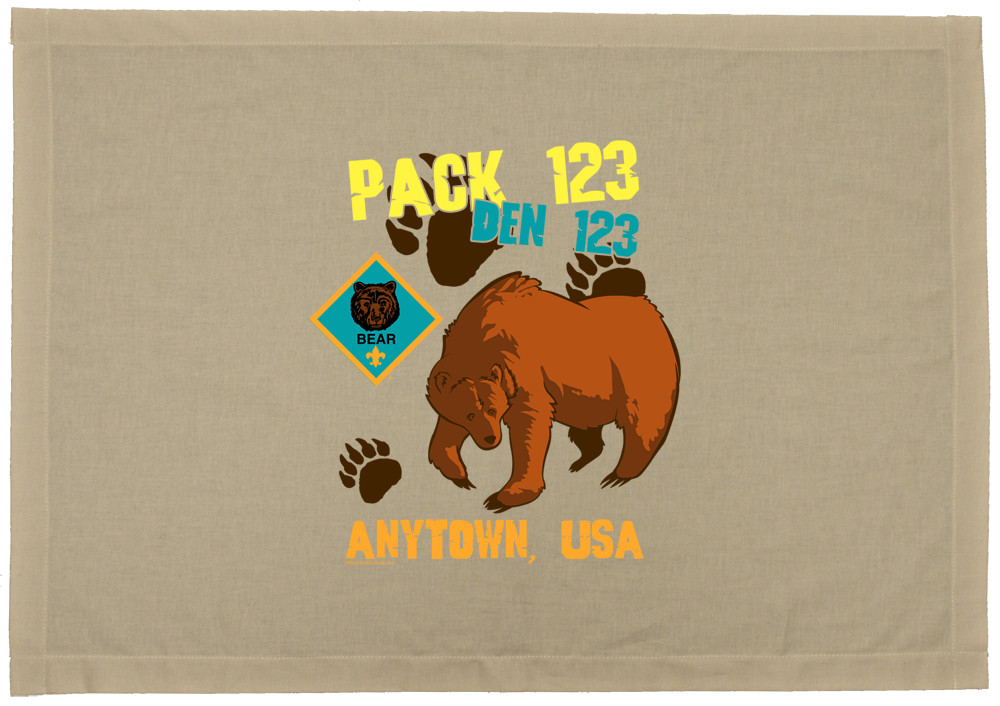 custom printed cub scout bear den flag