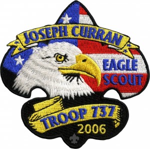 Proud Eagle Embroidered Patch Design Idea