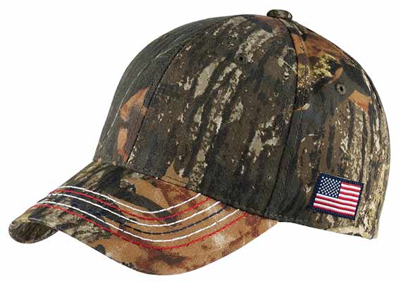 American Contrast Stich Camouflage Cap Mossy Oak