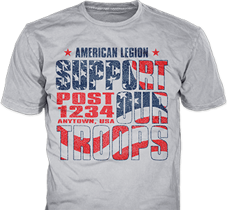 American Legion Post t-shirts design idea SP4443 on ash grey t-shirt