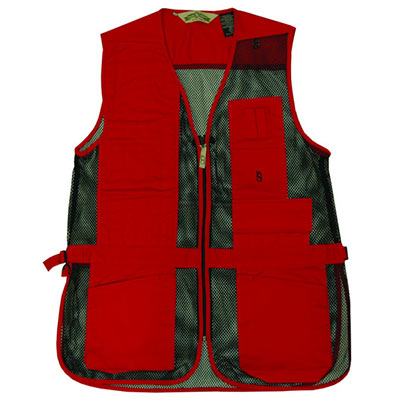 Full Mesh Shooting Vest Red Color
