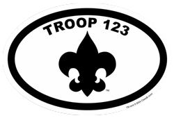 Oval Scout Troop Euro Sticker
