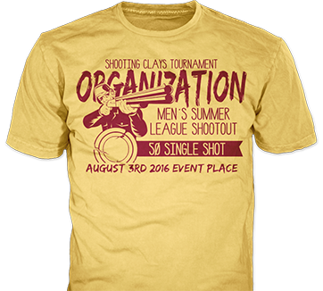 clay shooting t-shirt design template