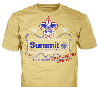 Summit Bechtel t-shirt design idea SP5158 on azalea blue t-shirts Summit Bechtel t-shirt design idea SP5158 on azalea blue t-shirts
