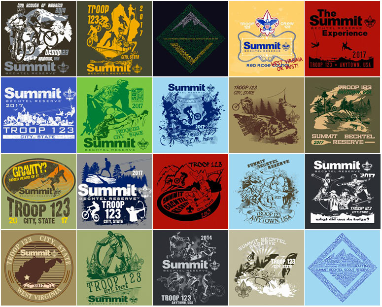 custom Scouting America summit bechtel reserve t-shirt-designs