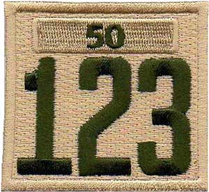 Scout Troop Khaki Unit Numerals