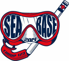 florida sea base skull with crossbones over treasure map custom embroidered patch