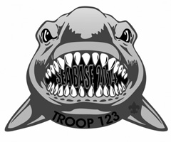 Scouting America high adventure florida sea base shark mouth custom embroidered patch