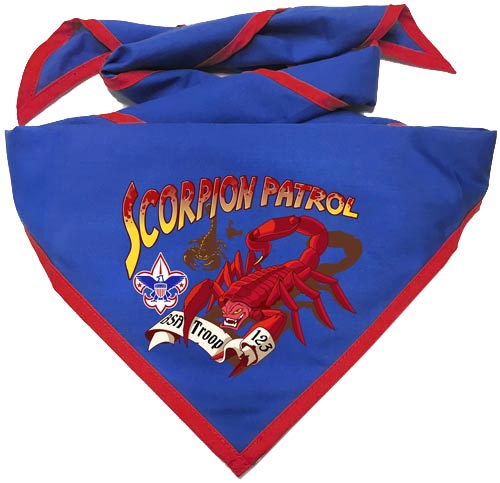 custom printed scout patrol neckerchief
