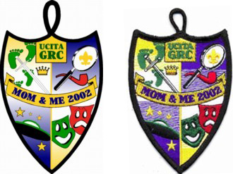 Online proofing samples of line art and sewn custom embroidered patches