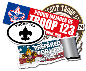 Custom troop Window Stickers and Bumper Stickers