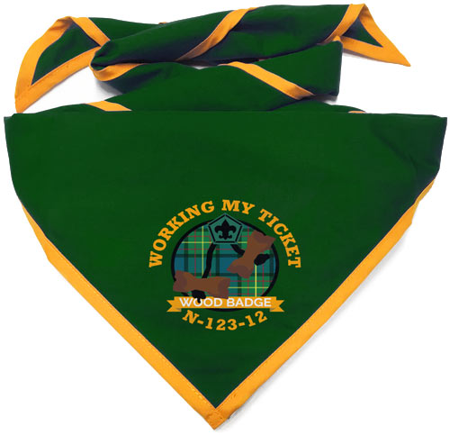 wood badge custom neckerchiefs for courses and patrols